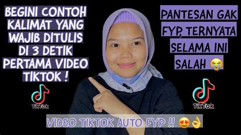 AUTO FYP HOOK VIDEO TIKTOK FYP TERBARU 2023 WAJIB TAMBAHKAN KATA