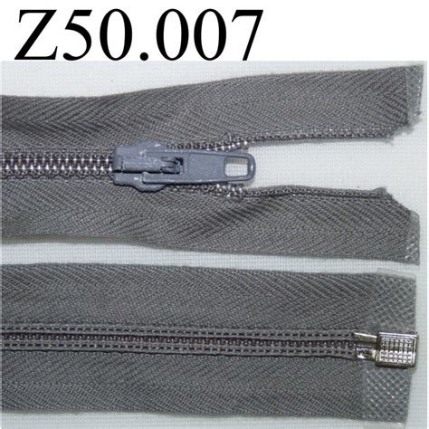 fermeture 50 cm gris séparable zip nylon mercerie extra