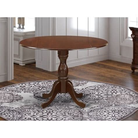 East West Furniture Dublin Wood Dining Table With Pedestal Legs In