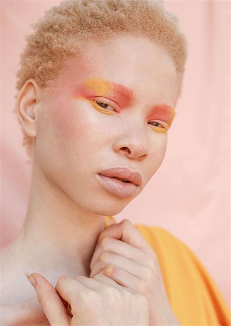 African Albino Beauty Editorial Ph Romy Maxime Make Up Alice Coloriti