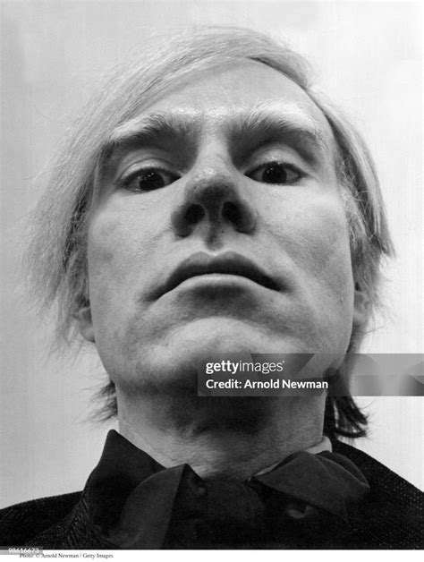 Low Angle Close Up Portrait Of American Pop Artist Andy Warhol As He