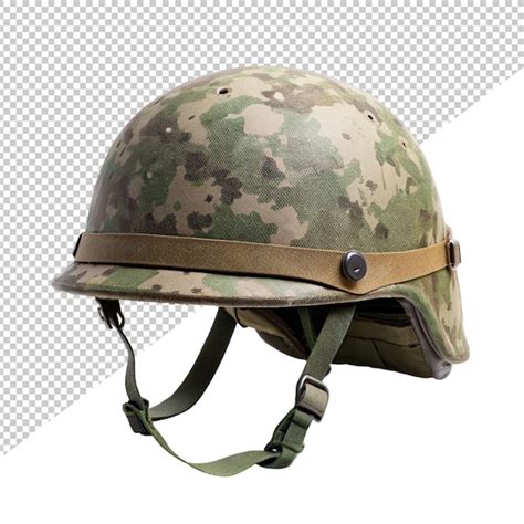 Capacete do exército em fundo transparente PSD Premium gerado IA