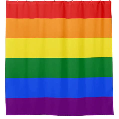 The Rainbow Pride Flag Shower Curtain Zazzle