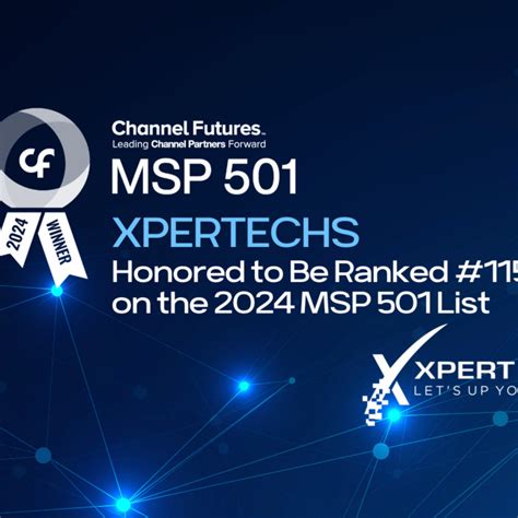 XPERTECHS Honored To Be Ranked 115 On The 2024 MSP 501 List XPERTECHS