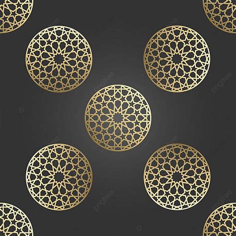 Ramadan D Islamic Pattern With Persian And Arabic Motifs On Gold