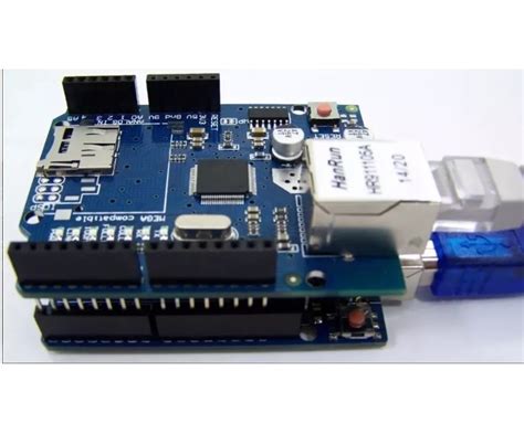 Modulo Ethernet Shield W Mega R Para Arduino Uno Blue