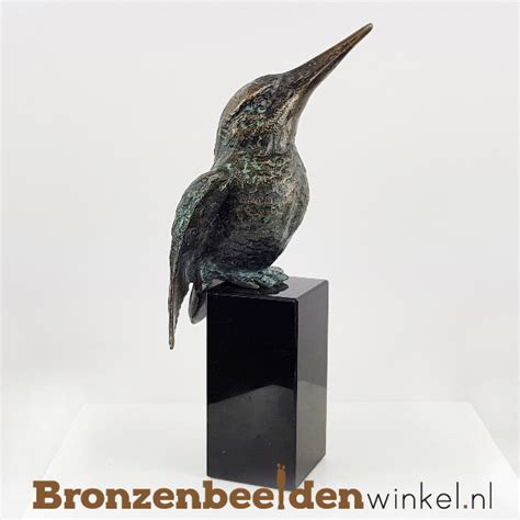 IJsvogel Brons Kopen Bronzen Ijsvogel Beeldje Voor Uw Tuin