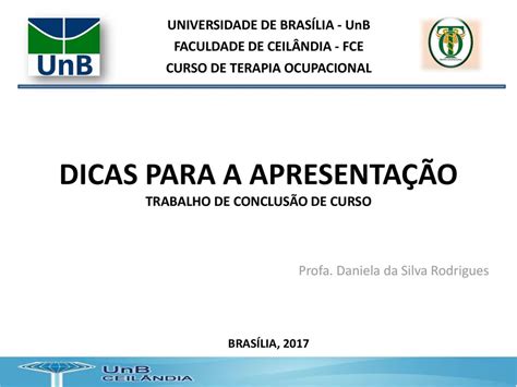 Dicas Para A Apresenta O Trabalho De Conclus O De Curso Ppt Carregar