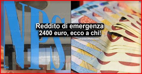 Reddito Di Emergenza Euro Inps A Chi