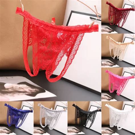 Femmes Sexy Dentelle Culotte String Entrejambe Ouvert G String Slips