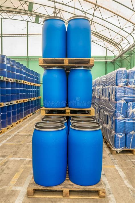 Oil Barrels Or Chemical Drums Stacked Up Stock Photo Image Of