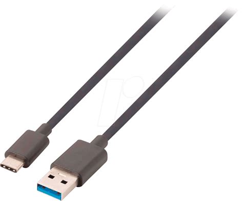 N Ccgp61600bk10 Usb 3 0 Cable Male Typ C A Male 1 M Black At Reichelt Elektronik