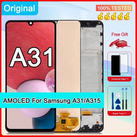 Original 100% New AMOLED For Samsung Galaxy A31 A315 A315F LCD Display ...