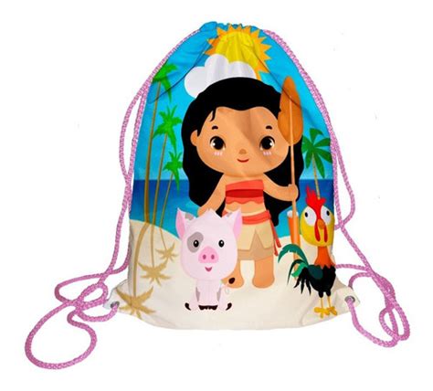 Morralito Dulcero Bolo Fiesta Infantil Moana Bebes Env O Gratis