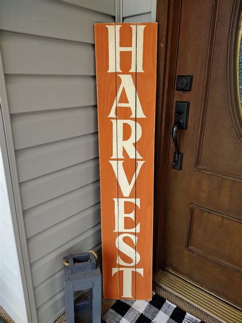 Large Front Porch Harvest Sign Harvest Fall Autumn Decor Etsy