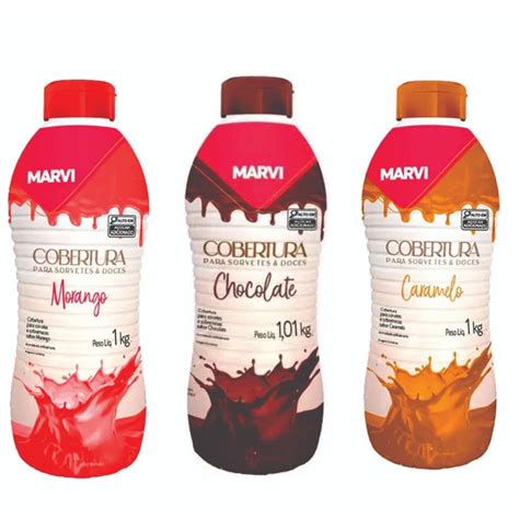 Cobertura Para Sorvete Marvi Sabores Kg Shopee Brasil