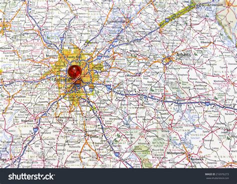 atlanta georgia area map stock photo edit