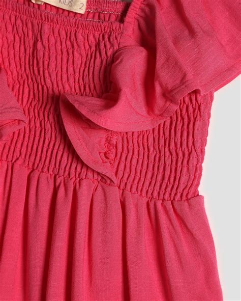 Riachuelo Vestido Curto Infantil Evas Lastex Rosa Pool By