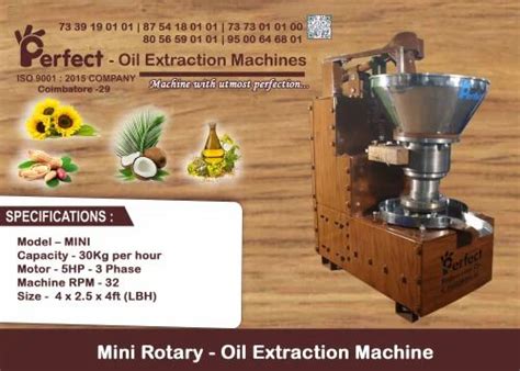 Standard 6 Bolt Cold Pressed Coconut Oil Machine Capacity Up To 5 Ton