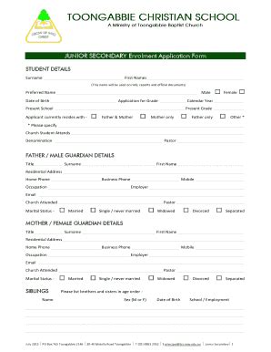 Fillable Online Tcs Nsw Edu Primary Application Form Tcs Nsw Edu Au