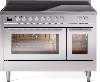 Ilve UPI486WMPSS 48 Inch Freestanding Induction Range With 6 Elements