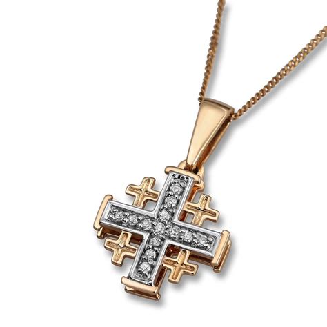 K Gold Necklace Cross Necklace Diamond Necklace Sparkle Diamonds