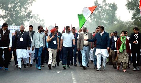 Nuh Congress Leader Rahul Gandhi During The Bharat Jodo Yatra