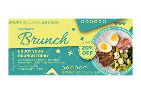 Free Vector | Brunch banner template