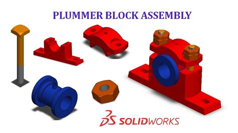 Plummer Block Pedestal Bearing Assembly Solid Works Youtube