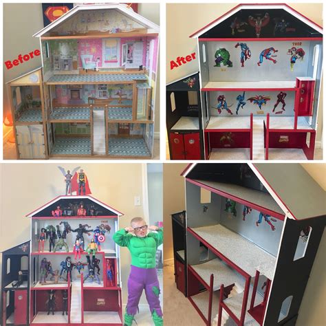 DIY Super Hero Headquarters | Doll house for boys, Doll house plans ...