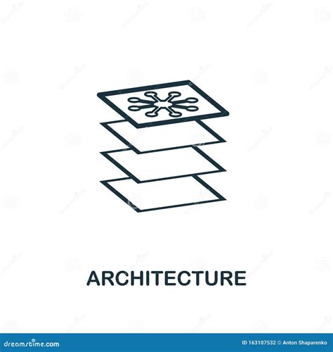 Architecture Icon Outline Style Thin Line Creative Architecture Icon