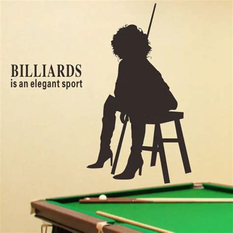 Sexy Girl Snooker Billiard Decal Hot Wall Car Stickers Home Decoration