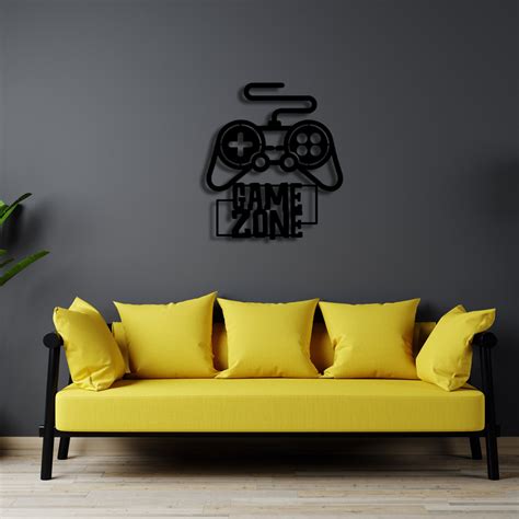 Game Zone Metal Wall Art, Gaming Room Wall Art, Video Game Decor, Gift ...