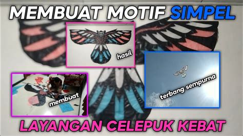 Membuat Motif Simpel Layangan Celepuk Kebat Plastik YouTube