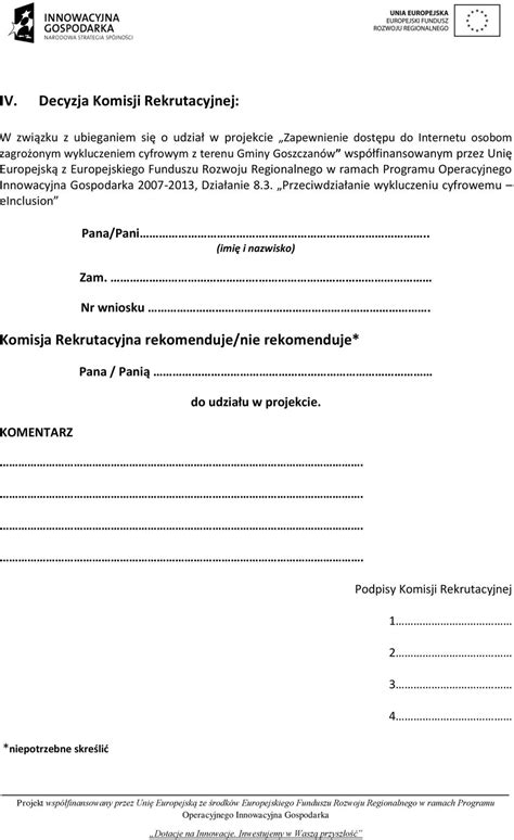 KARTA OCENY FORMULARZA REKRUTACYJNEGO PDF Darmowe Pobieranie