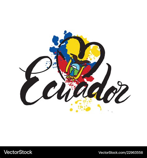 Logo for ecuador country fridge magnet Royalty Free Vector