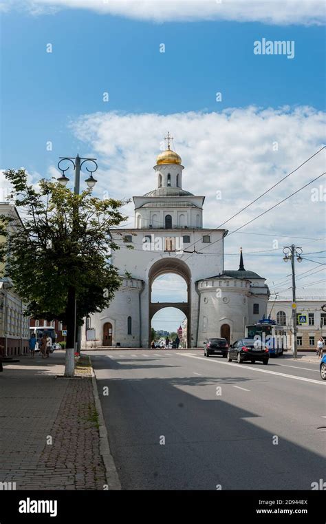 Vladimir Russia July 28 2020 Golden Gate In Vladimir Tourist