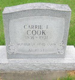 Carrie Frances Hanners Cook 1889 1931 Homenaje De Find A Grave