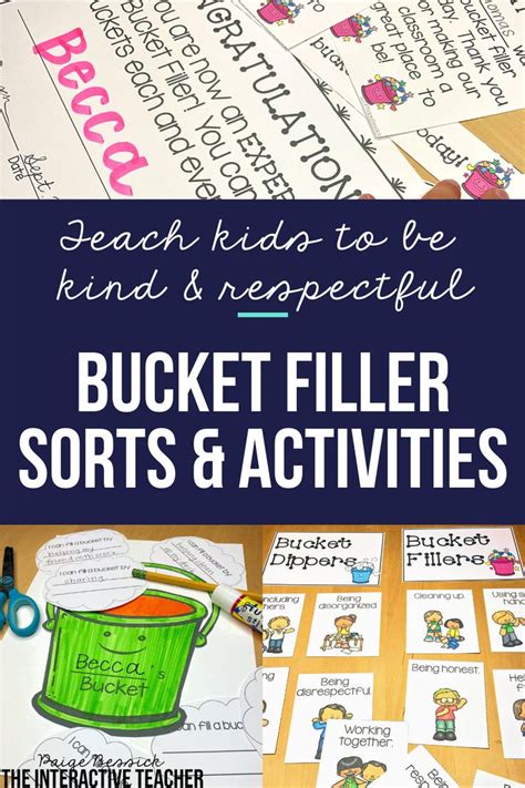 Bucket Filler Activities, Sorts, Read Aloud Lesson Plans for Bucket ...