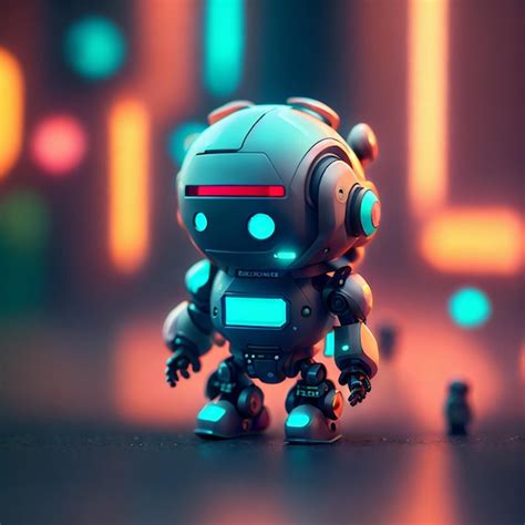 Premium AI Image | A sci fi cute robot illustration