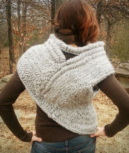 Katniss Hunting Cowl With Vest Pdf Knitting Pattern Only