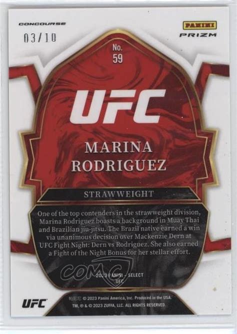 2023 Panini Select UFC Concourse Gold Prizm 10 Marina Rodriguez 59 EBay