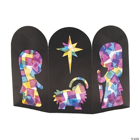 15" x 10 1/4" Accordion Nativity Silhouette Scene Craft Kit - Makes 12