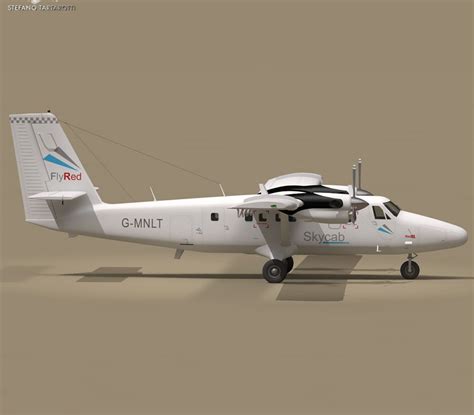 Dhc6 Twin Otter 3d Model Flatpyramid