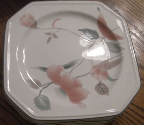 Mikasa Continental Silk Flowers 8 3 8 Salad Plates F3003 Set 7 MINT