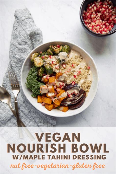 Vegan Nourish Bowl With Maple Tahini Dressing Simple Spoonfuls