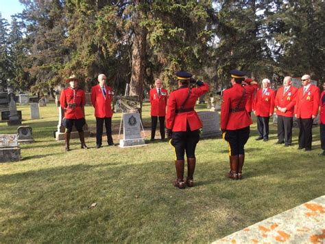 Alberta Rcmp Honour Fallen Officer With Regimental Headstone Royal