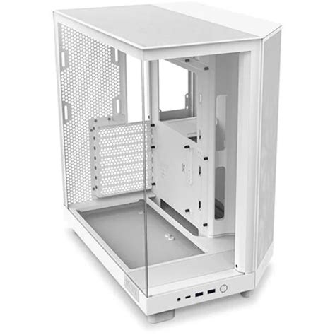 NZXT H6 Flow RGB ATX Mid Tower With Dual Chamber Gaming Case White In