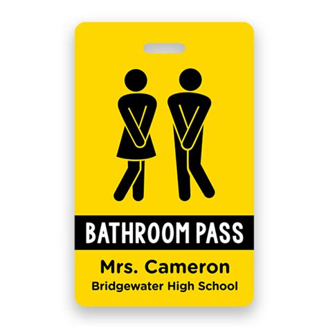 Bathroom Pass Clip Art