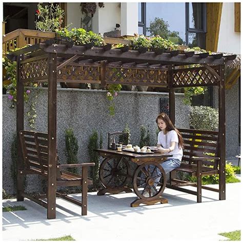 Garden Furniture Gazebo Gazebos for Patios, Wooden Grape Rack Outdoor ...